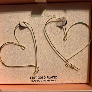 House of Harlow 1960 Wire Heart Earrings